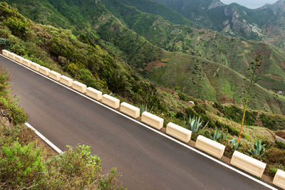 High angle view of road