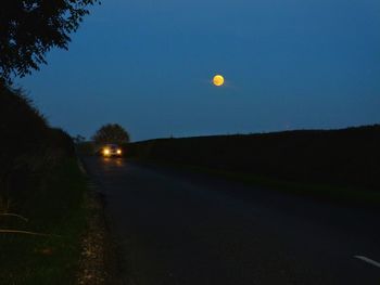 View of road at night