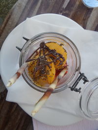 Close-up of served food
