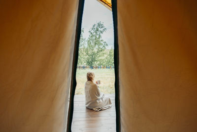 Low angle view of curtain