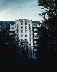 Low angle view of city against sky