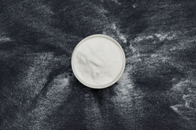 High angle view of drink on table