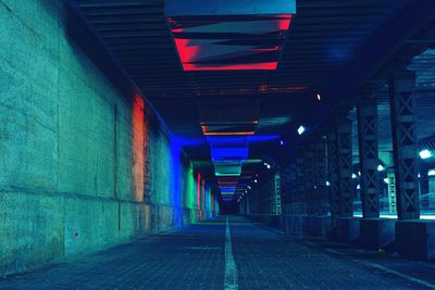 Empty road at night