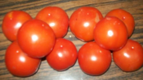 Close-up of tomatoes on table