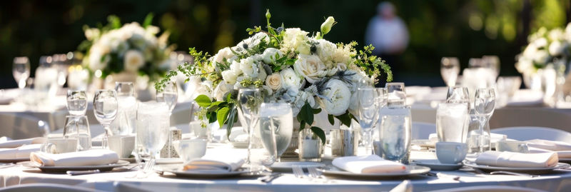 Place setting on table