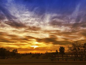 Sunset over landscape