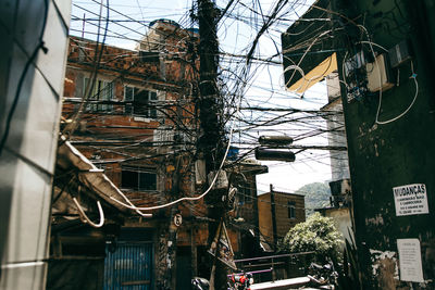 Low angle view of buildings in city