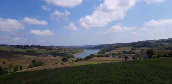 Panoramic view of landscape against sky