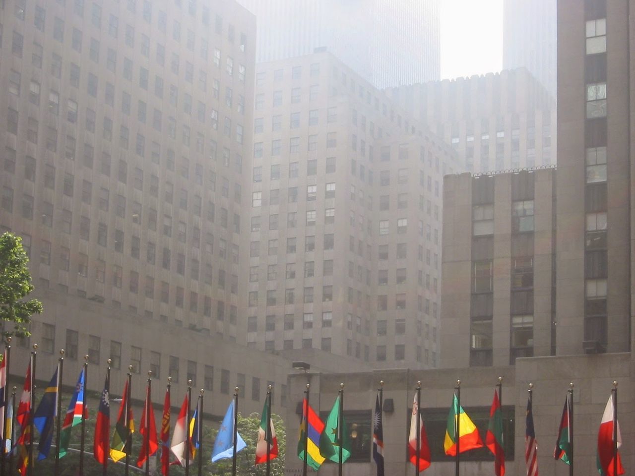 VIEW OF FLAGS HANGING FROM BUILDING