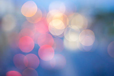 Defocused image of lights