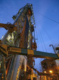 Offshore drilling during sunset in the gulf of mexico