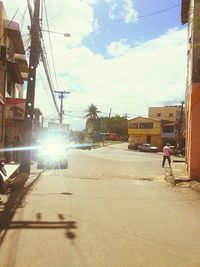 City street against sky