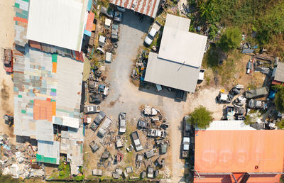 High angle view of building