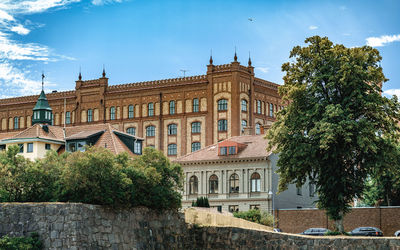 Low angle view of building against sky