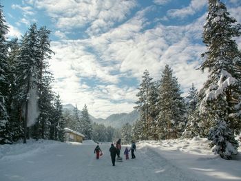 Scenic view of snow covered landscape