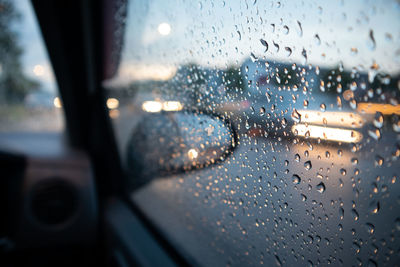 Raindrops on glass window