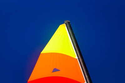 Low angle view of clear blue sky