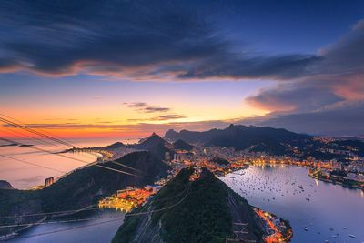 Scenic view of dramatic sky during sunset