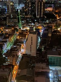 Night time bangkok skyline