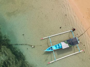 High angle view of beach