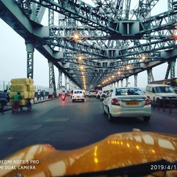 Traffic on road in city