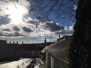 Panoramic view of buildings against sky