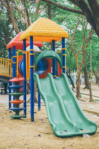 View of playground in park