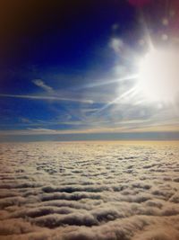 Sun shining through clouds