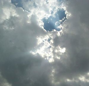 Low angle view of cloudy sky