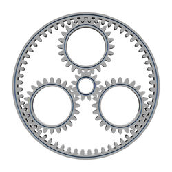 Close-up of wheel against white background