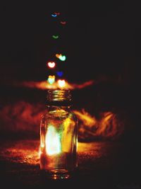 Light bulb at night