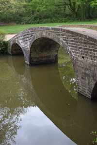 Arch bridge over river