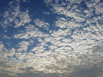 Low angle view of clouds in sky