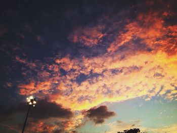 Low angle view of dramatic sky