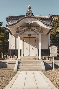 Exterior of building against clear sky