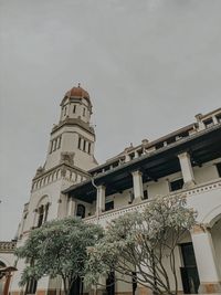 Low angle view of traditional building against sky