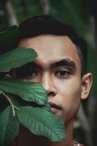 Close-up portrait of young man