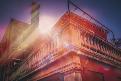 Low angle view of built structure against sky