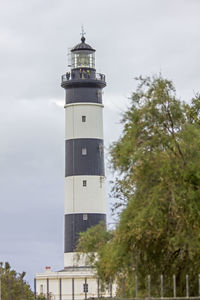 Low angle view of lighthouse against sky