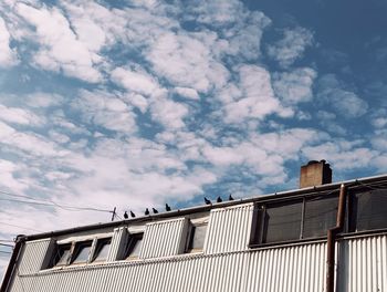 Low angle view of buildings against sky