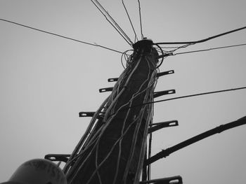 Low angle view of ferris wheel against clear sky