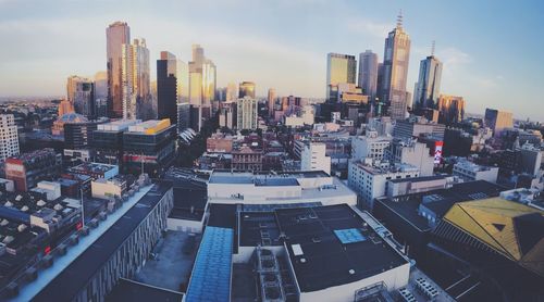 High angle view of cityscape