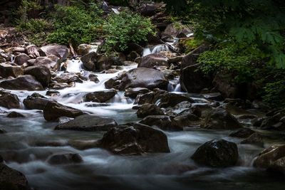 Scenic view of waterfall