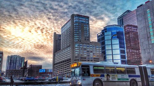 City street against cloudy sky