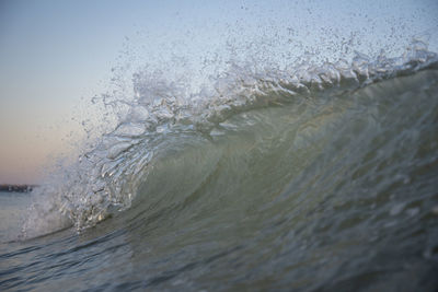 Close up of wave against sky