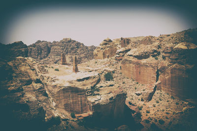 Rock formations against sky