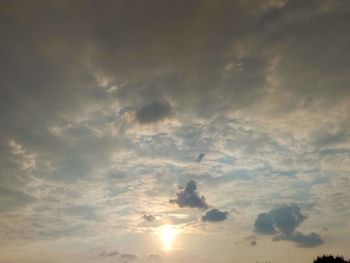 Low angle view of sky during sunset