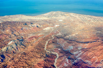 Aerial view of dramatic landscape