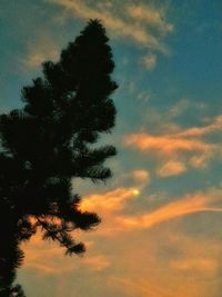 Low angle view of sky at sunset