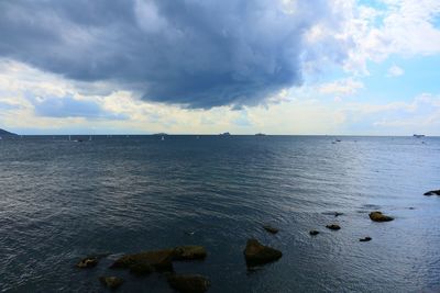 Scenic view of sea against sky